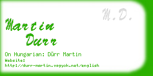 martin durr business card